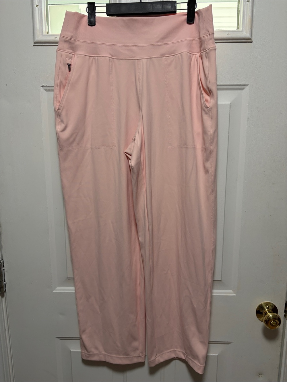 Athleta Pale Pink Wide-Leg Pull-On Pants